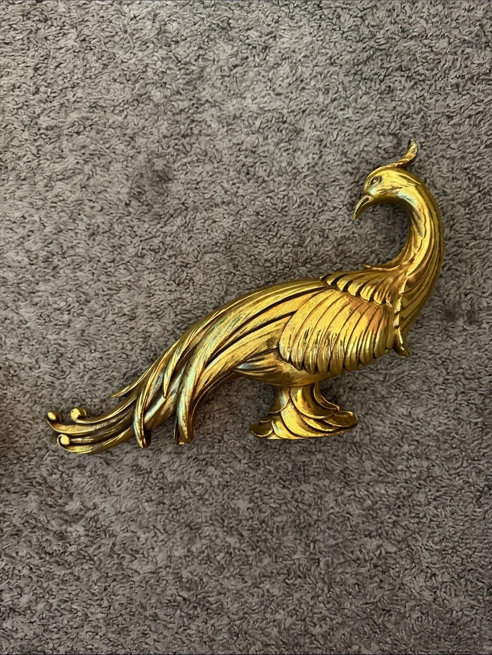 Vintage Syroco Gold Peacock Set - Elegant Pair for Living Room